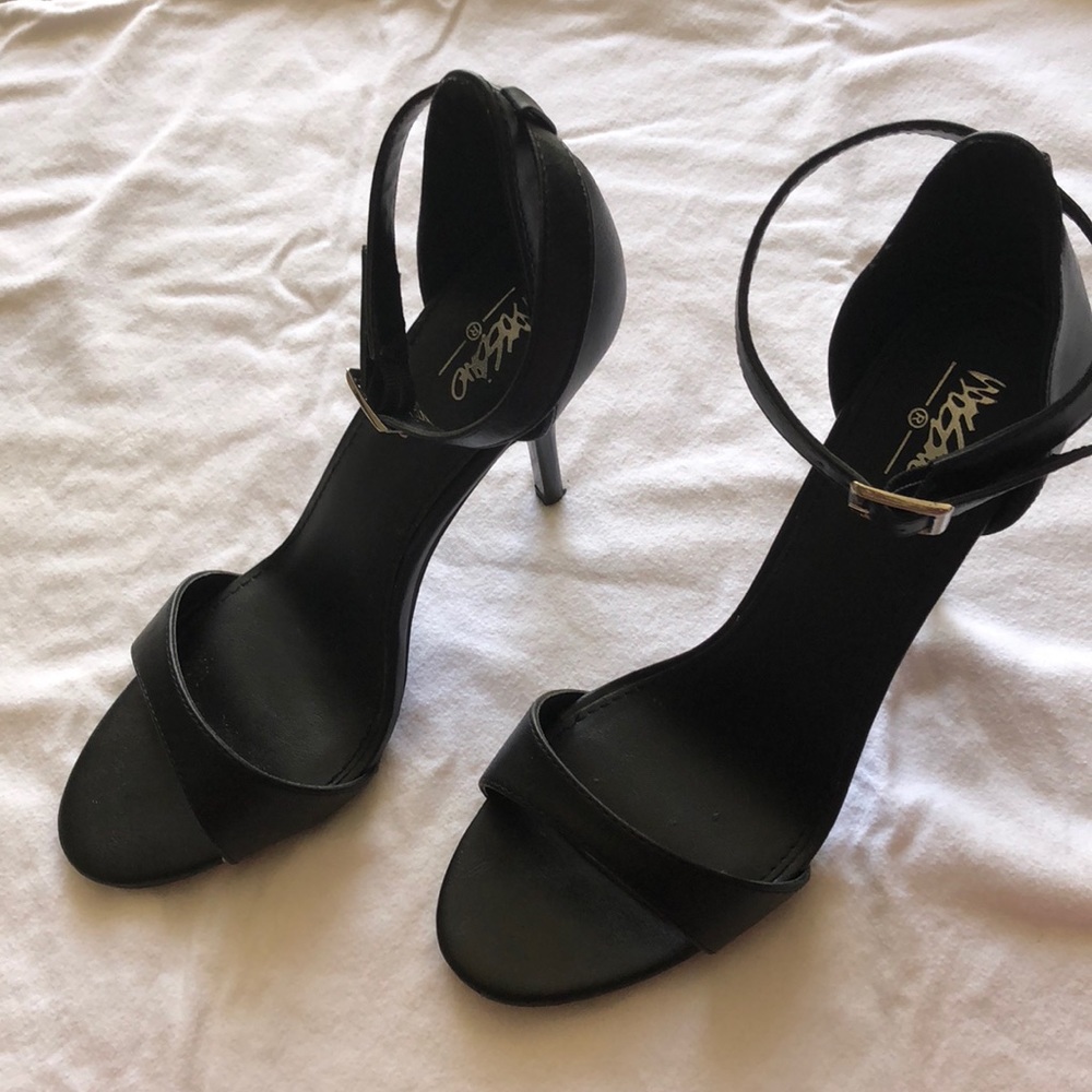 Black Ankle Strap Heels